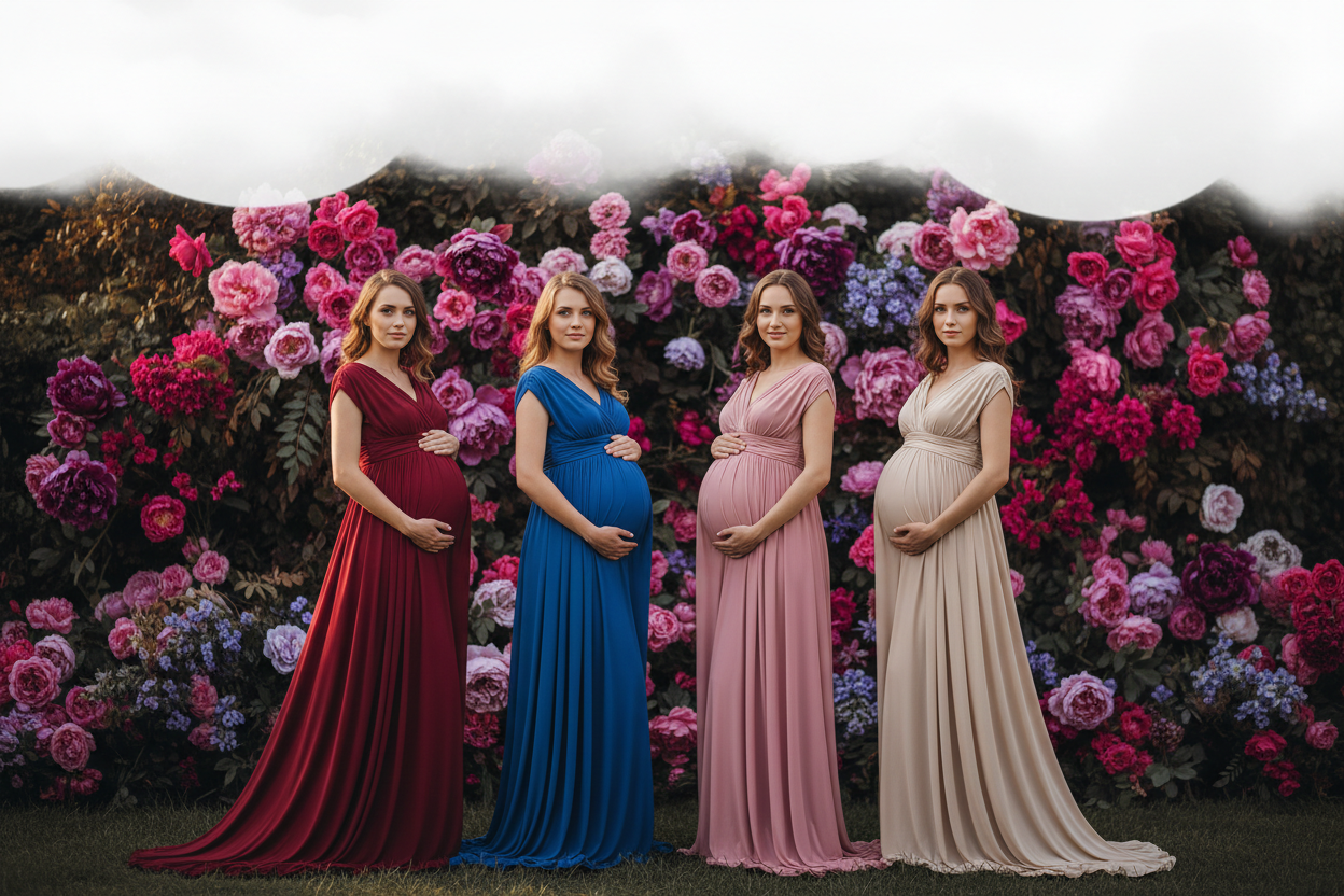 hazlo de color mas oscuro y con un fondo floreado pero no me modifiques a la actress persona sujeto 